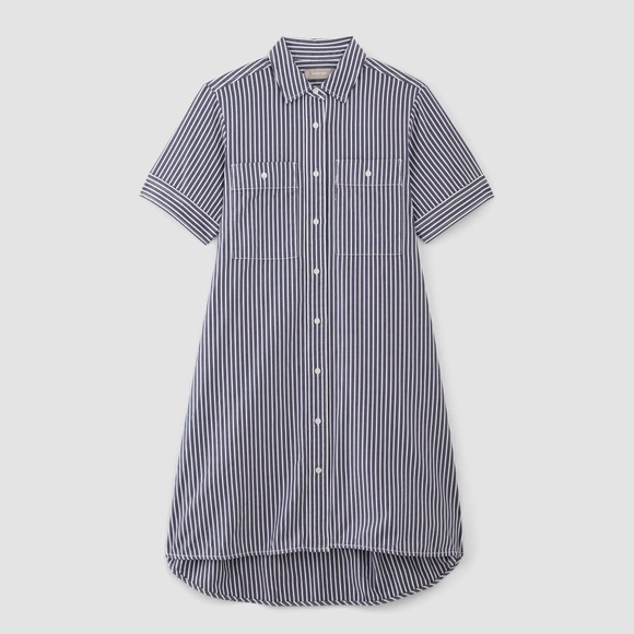 Everlane The Daytripper Dress In Dark Navy / White Size XL - Picture 5 of 11